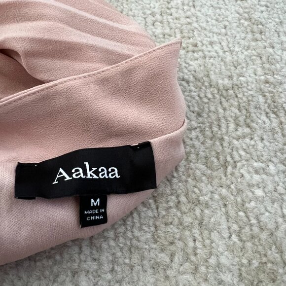 Aakaa Hayden Pink Pleated Midi Skirt M - Picture 2 of 8